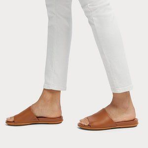 Gracie Leather Pool Slide Sandals Fitflop Womens size 9 Tan